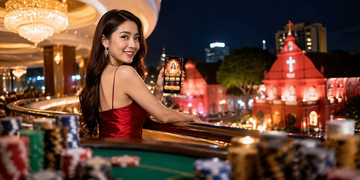 Pengguna Malaysia menggunakan aplikasi kasino ep8 di Melaka dengan paparan permainan popular